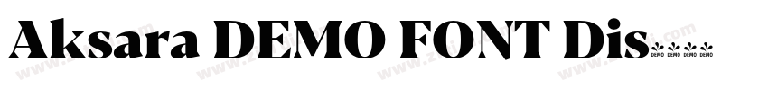 Aksara DEMO FONT Dis字体转换